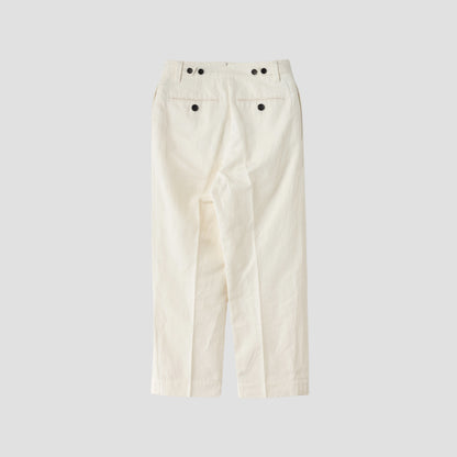 COTTON LINEN TWILL TROUSERS