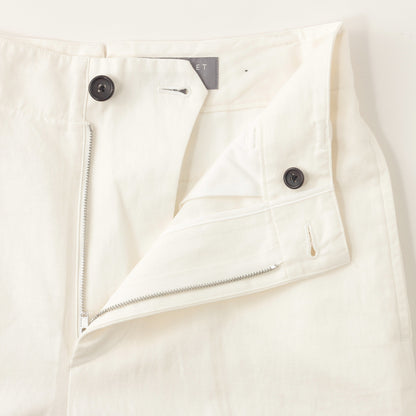 COTTON LINEN TWILL TROUSERS