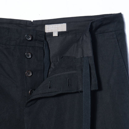 LINEN COTTON TWILL TROUSERS