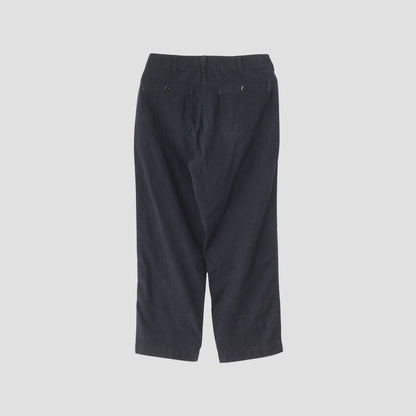 LINEN COTTON CANVAS TROUSERS
