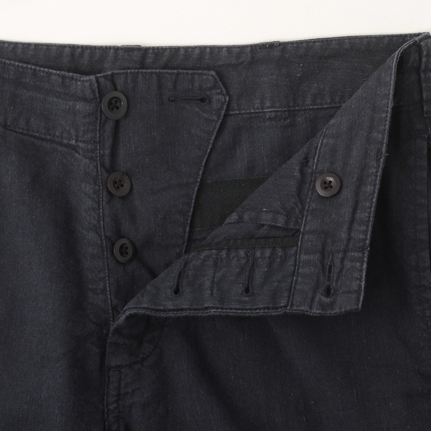 LINEN COTTON CANVAS TROUSERS