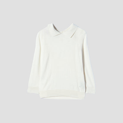 FINE MERINO POLO COLLAR JUMPER KNIT