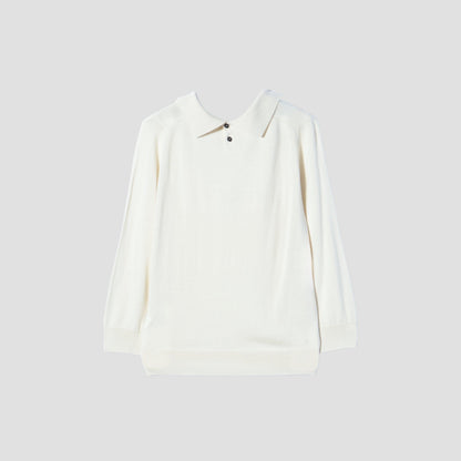 FINE MERINO POLO COLLAR JUMPER KNIT