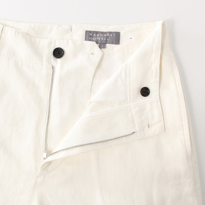 COTTON LINEN TWILL TROUSERS