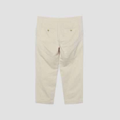 LINEN COTTON TWILL TROUSERS