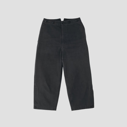 WASHED COMPACT COTTON TROUSERS