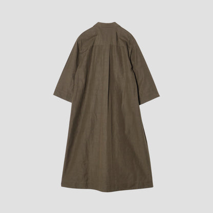 FINE PLAINWEAVE COTTON LINEN DRESS