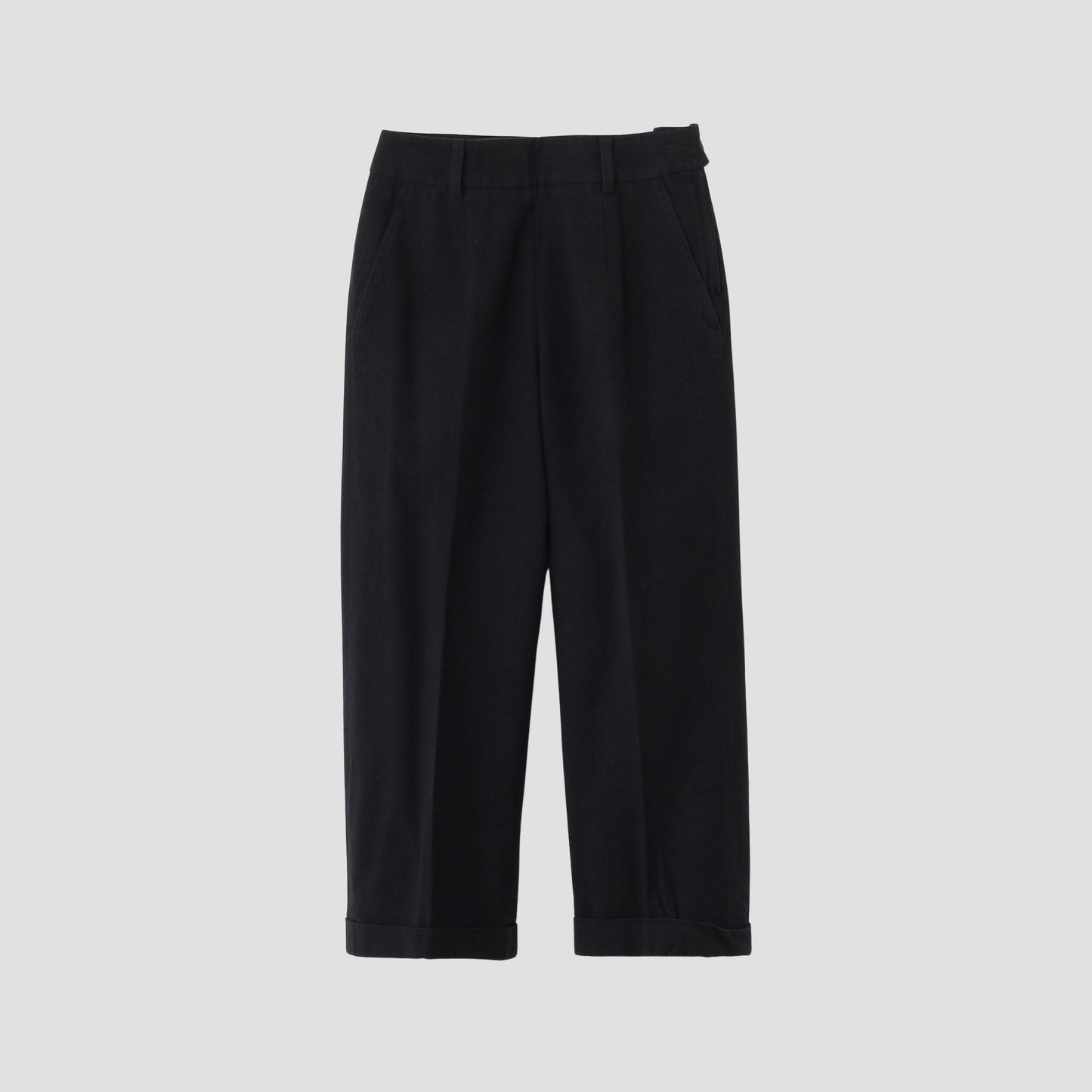 BRUSHED COTTON WOOL TROUSERS