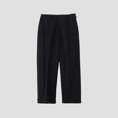 BRUSHED COTTON WOOL TROUSERS