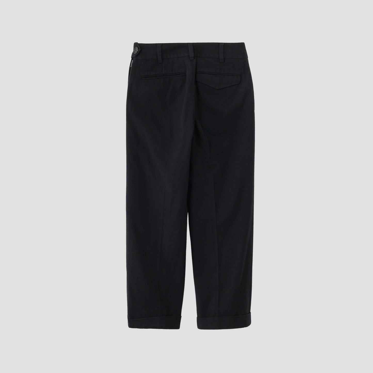 BRUSHED COTTON WOOL TROUSERS