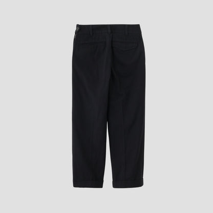 BRUSHED COTTON WOOL TROUSERS