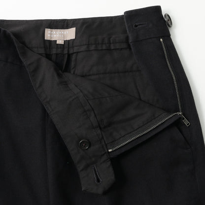 BRUSHED COTTON WOOL TROUSERS