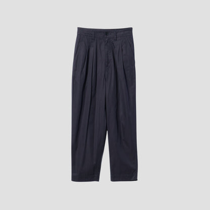 HIGH DENSE LINEN POPLIN TROUSERS