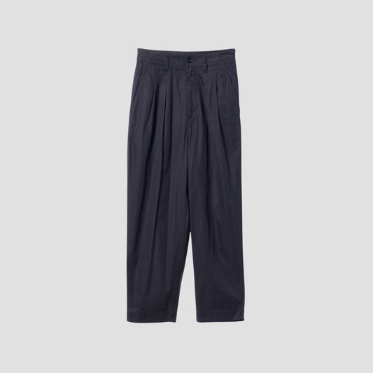 HIGH DENSE LINEN POPLIN TROUSERS