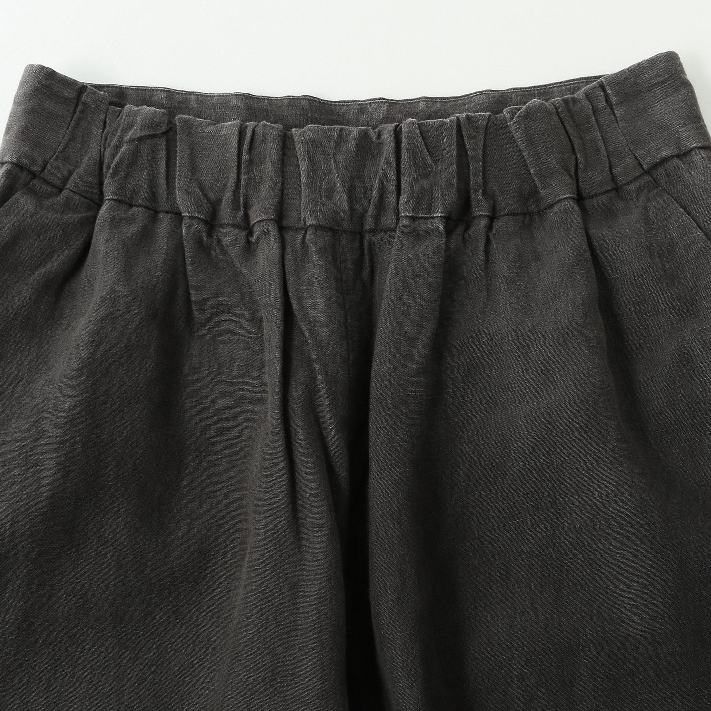 COATED LINEN PLAINWEAVE TROUSERS