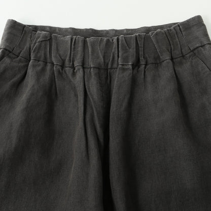 COATED LINEN PLAINWEAVE TROUSERS
