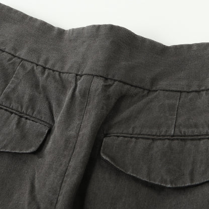 COATED LINEN PLAINWEAVE TROUSERS