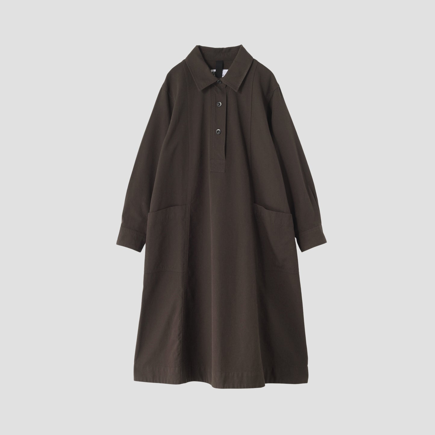 WOOL COTTON TWILL DRESS