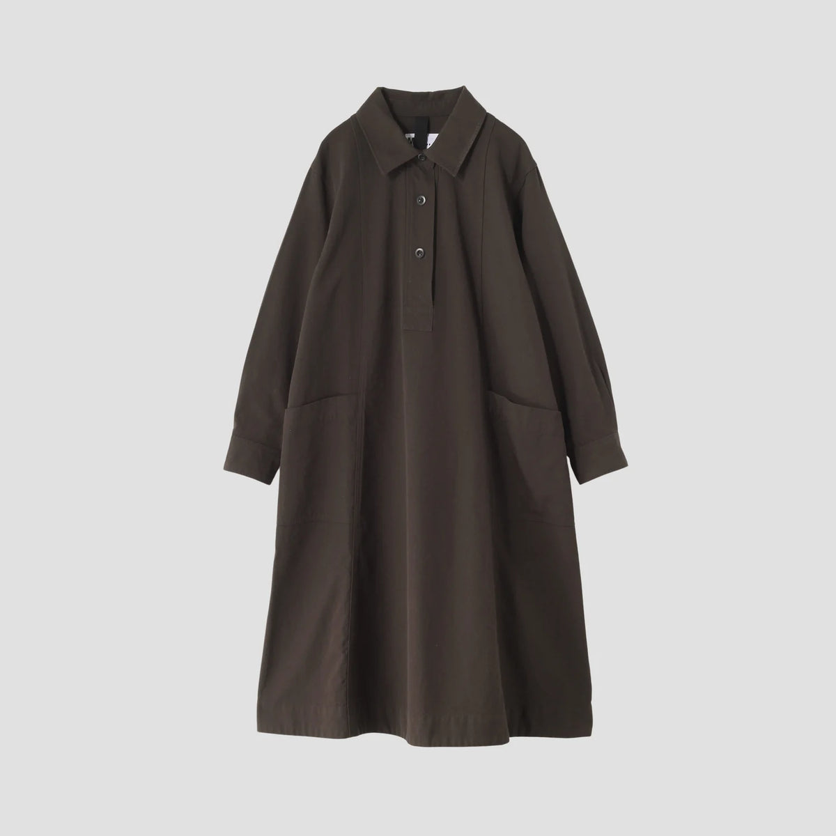 WOOL COTTON TWILL DRESS