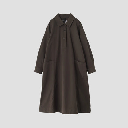 WOOL COTTON TWILL DRESS