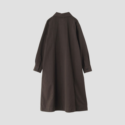 WOOL COTTON TWILL DRESS