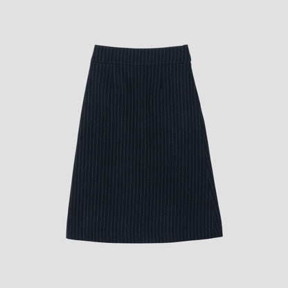 BROKEN STRIPE WOOL SKIRT