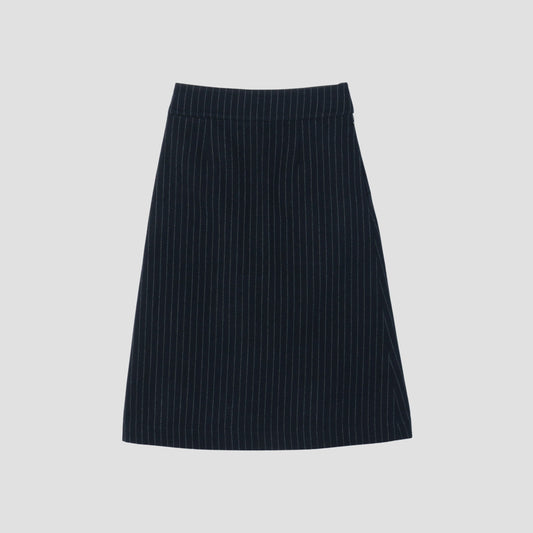 BROKEN STRIPE WOOL SKIRT