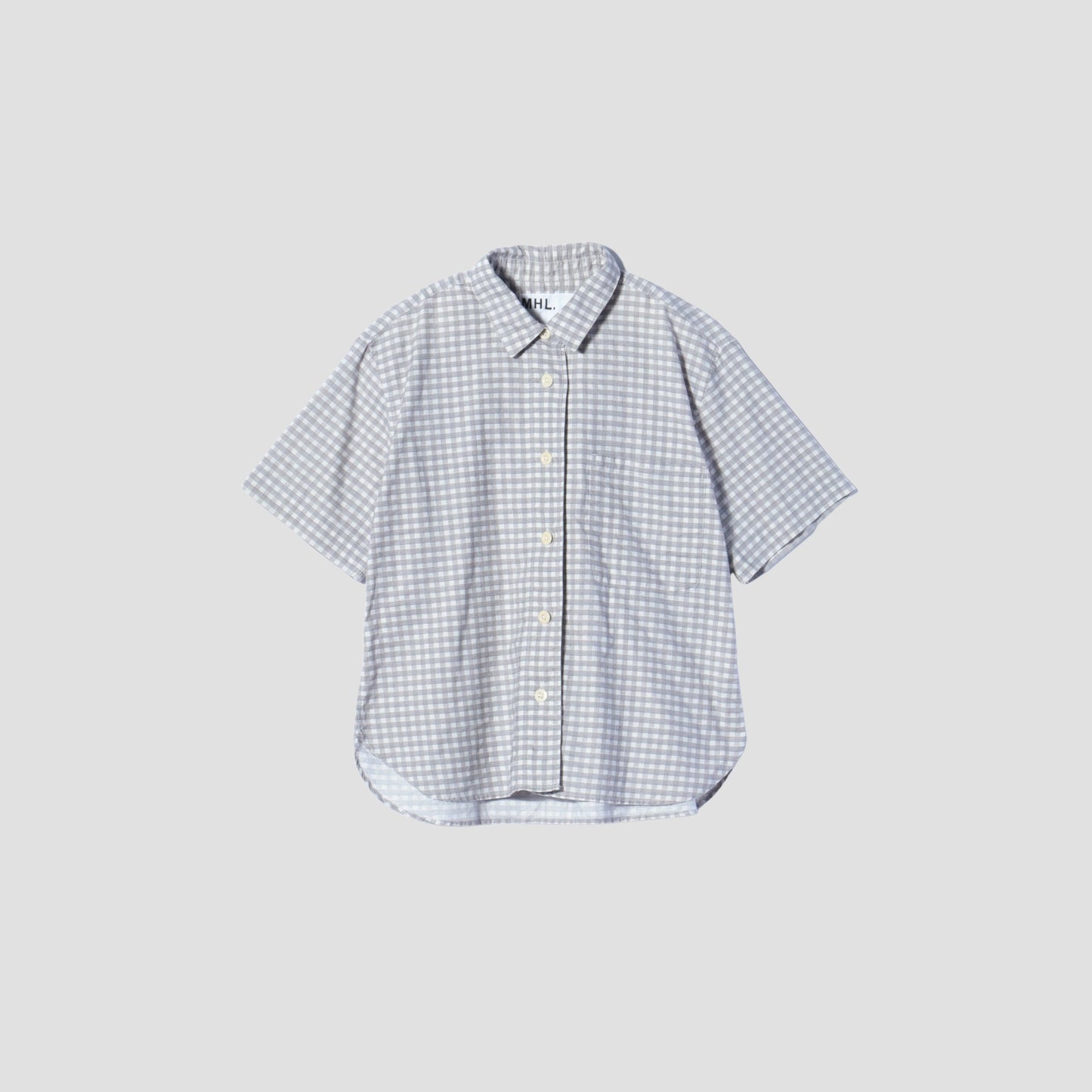 PRINTED COTTON LINEN CHECK SHIRT