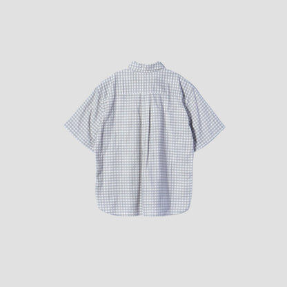 PRINTED COTTON LINEN CHECK SHIRT