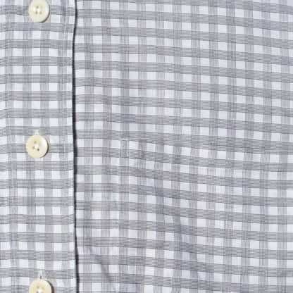PRINTED COTTON LINEN CHECK SHIRT