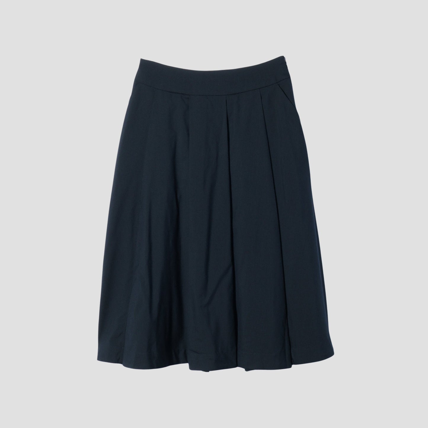 FINE WOOL POPLIN SKIRT