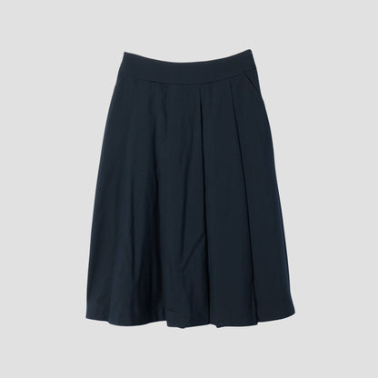 FINE WOOL POPLIN SKIRT