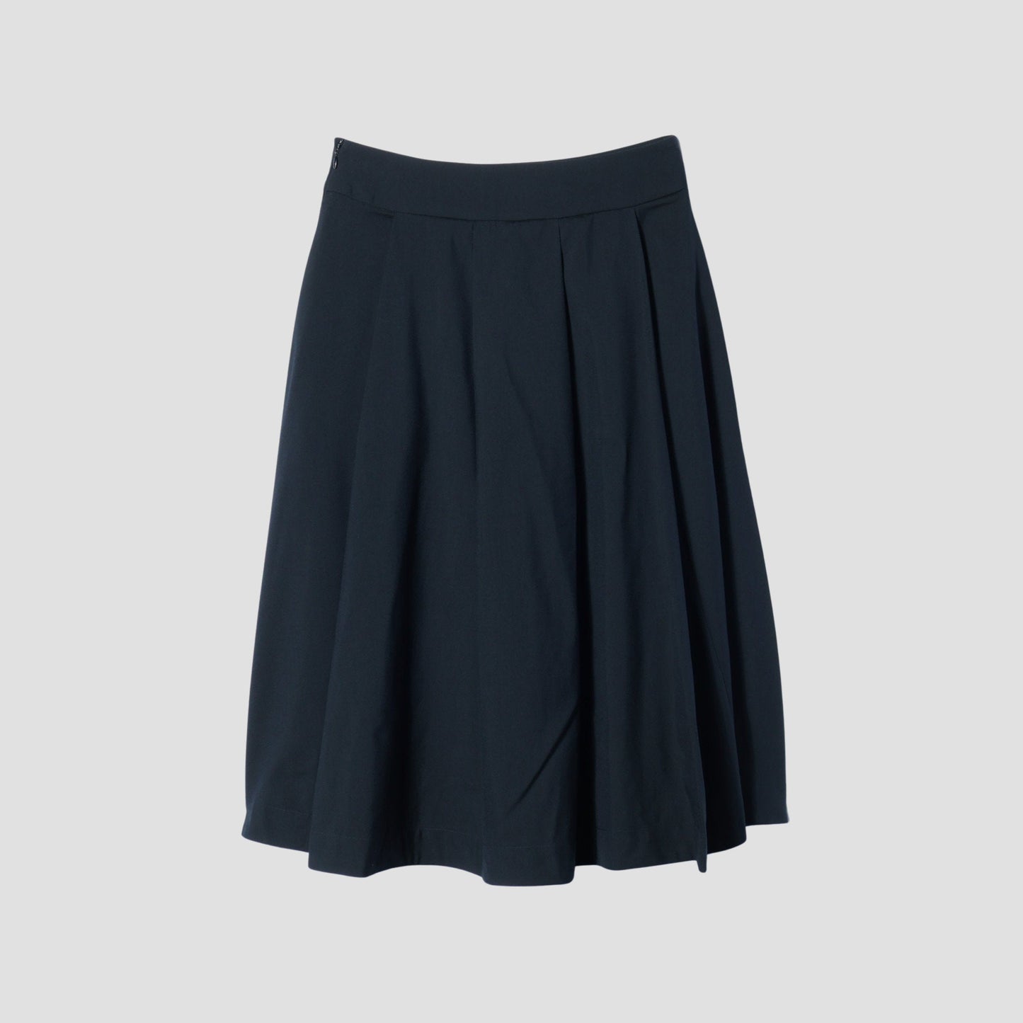 FINE WOOL POPLIN SKIRT