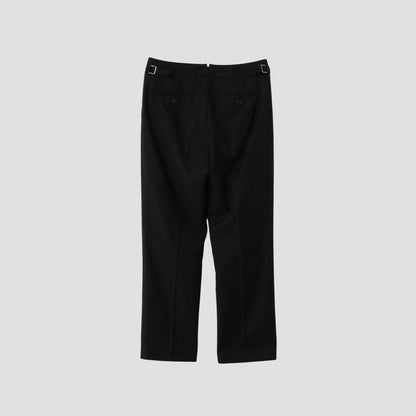 BLACK FLANNEL TROUSERS