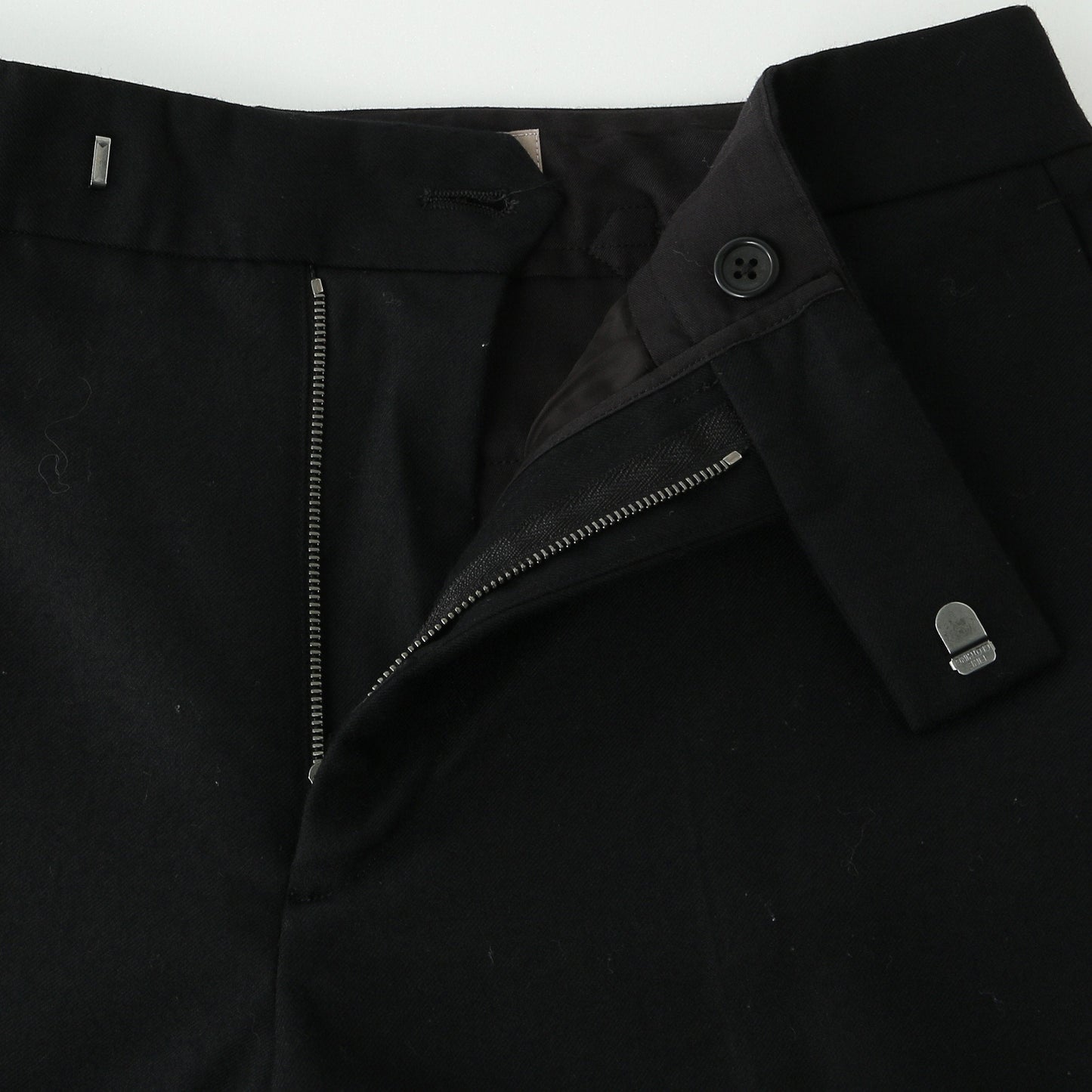 BLACK FLANNEL TROUSERS