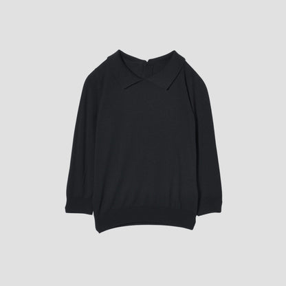 FINE MERINO POLO COLLAR JUMPER KNIT