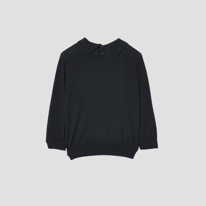 FINE MERINO POLO COLLAR JUMPER KNIT