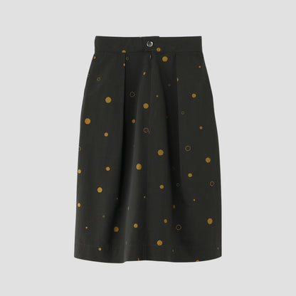 SPOT PRINT COTTON SILK SKIRT