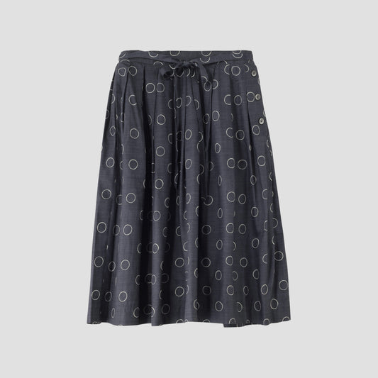OUTLINE SPOT SILK SKIRT