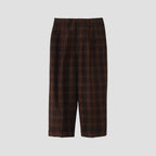 CHECK WOOL LINEN BLEND TROUSERS