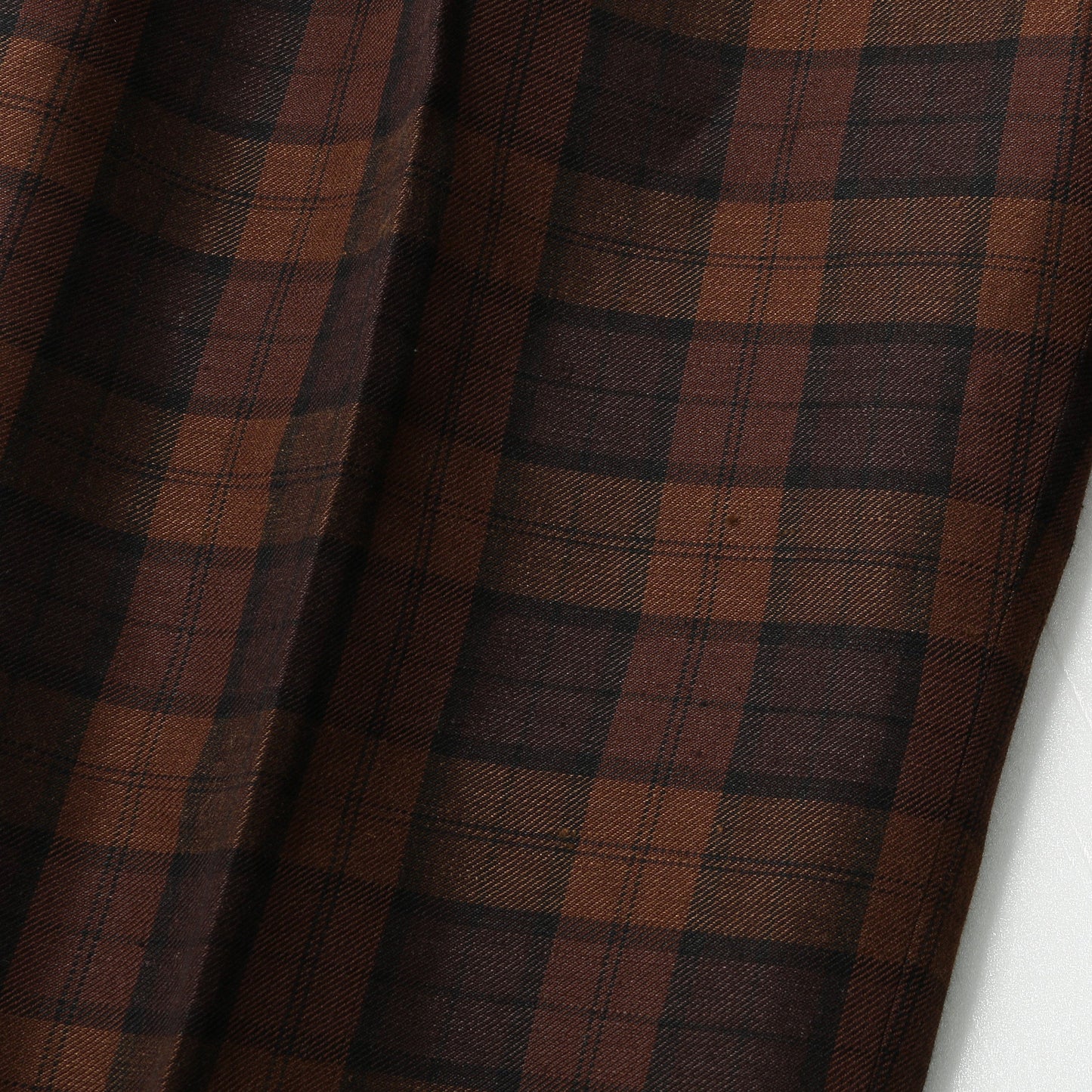 CHECK WOOL LINEN BLEND TROUSERS