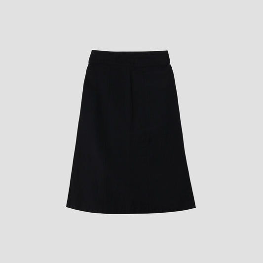 WOOL LINEN POPLIN SKIRT