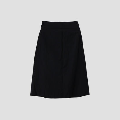 WOOL LINEN POPLIN SKIRT