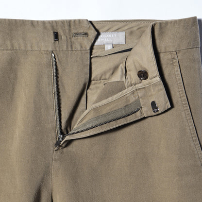 LINEN COTTON TWILL TROUSERS