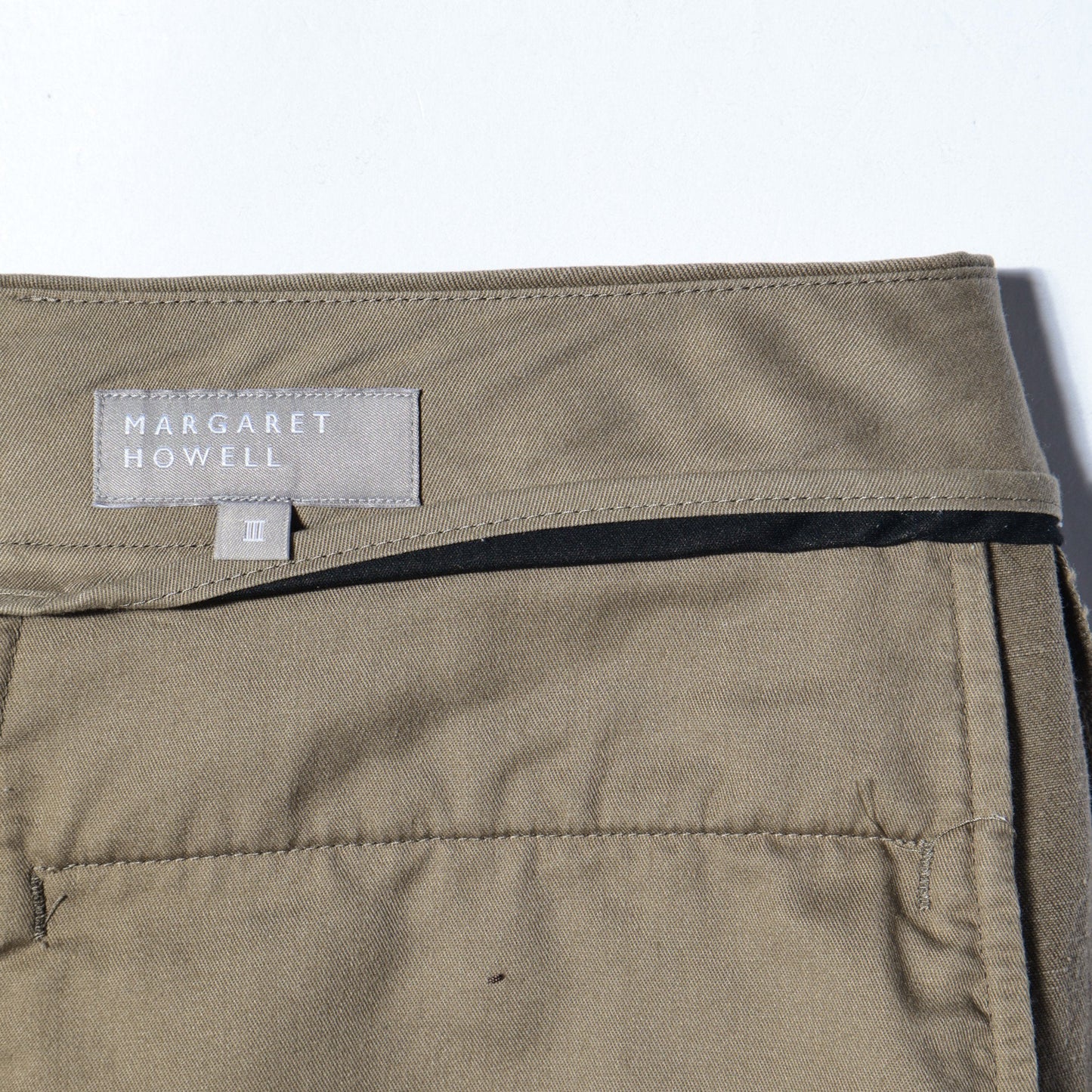 LINEN COTTON TWILL TROUSERS