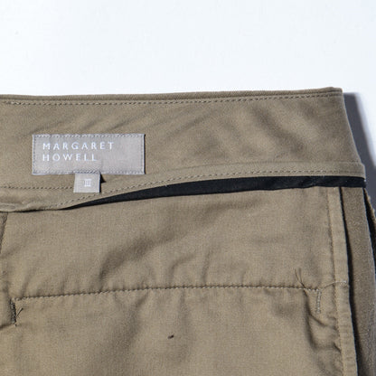 LINEN COTTON TWILL TROUSERS