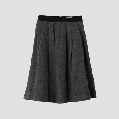WOOL LINEN TWEED SKIRT