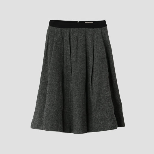 WOOL LINEN TWEED SKIRT