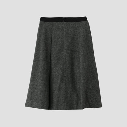 WOOL LINEN TWEED SKIRT