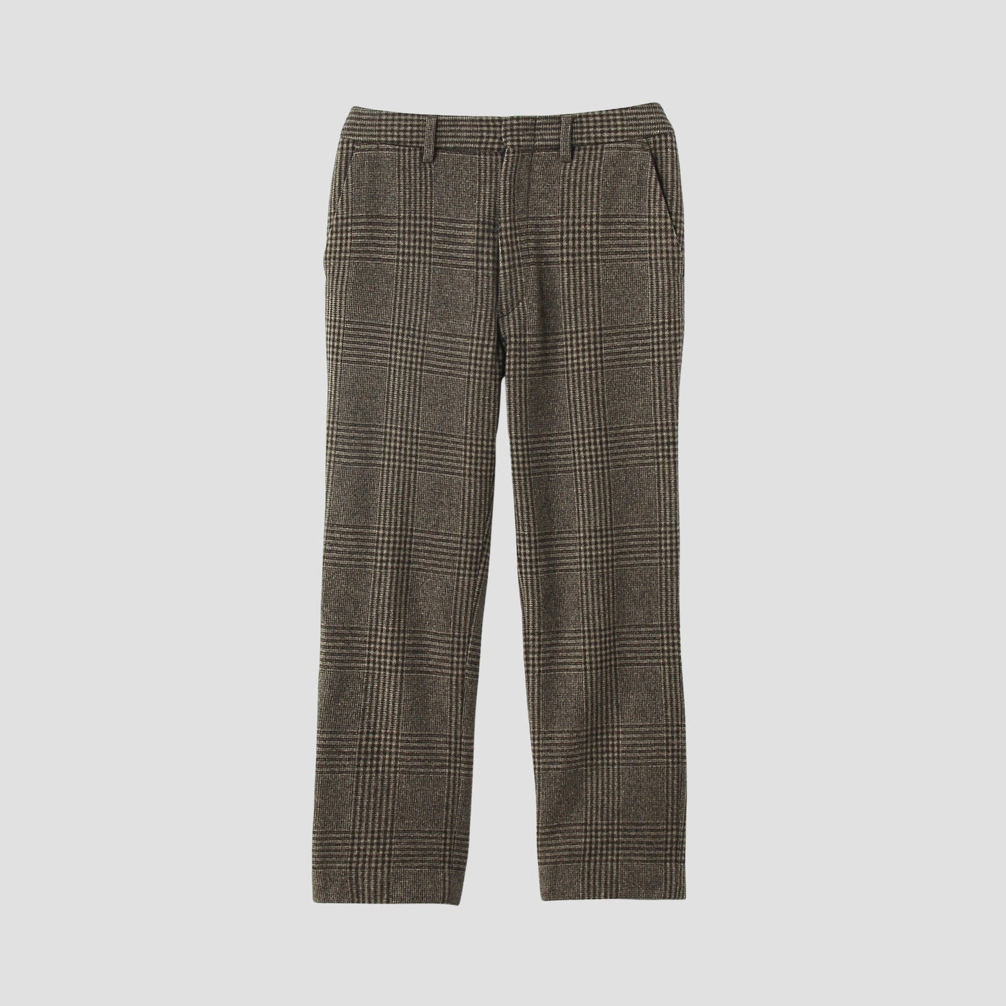 CHECK WOOL TROUSER TROUSERS